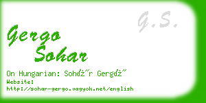 gergo sohar business card
